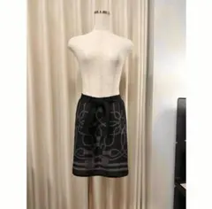 エルメス☆ロープ柄 シルク＆ニットミニスカートのサムネイル