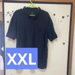 UNIQLO 黒 ボタン付きポロシャツ XXL