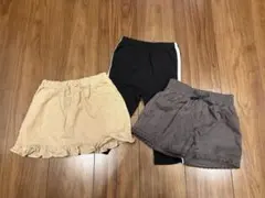 女の子　スパッツ・短パン２点　　スカート1点　120サイズ　3点セット