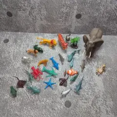 動物と海洋生物フィギュアセット 27体
