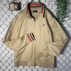 フレッドペリー スイングトップ ドリズラージャケット ロゴ刺繍 リブライン L