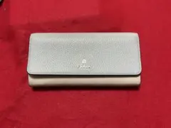 FURLA レザー長財布 ライトグレー/ベージュ　　4122-06-1