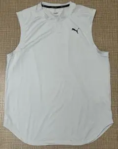 PUMAメンズヨガスタジオタンクトップ プラチナ グレー Lサイズ