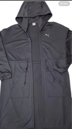 PUMA フード付きロングジャケット 黒