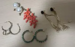 フープピアスセット（多様なデザイン）