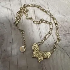 リリーブラウン　ANNA SUI　バタフライネックレス