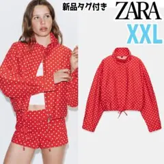 完売品　新品未使用品　ZARA ドット柄パフジャケット　S ドット柄パフジャケット - 青色/白色 | ZARA Japan / 日本