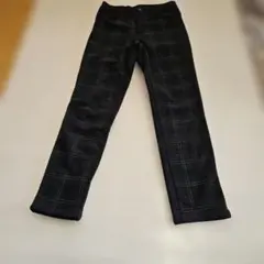 CLOSSHI黒とグレーのチェック柄カジュアルパンツサイズM
