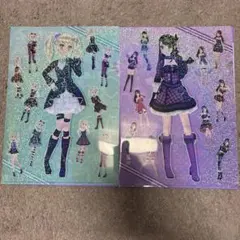 フラットガシャポン　アイカツ！ クリアファイル ガチャ　藤堂ユリカ　紫吹蘭