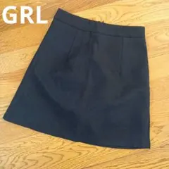 GRL　黒 ミニタイトスカート　台形ミニスカート　Ｗ65　S