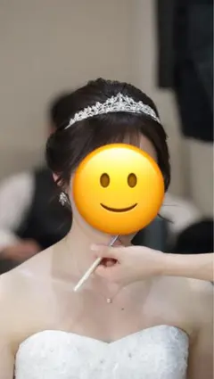 ウェディング ヘッドドレス ティアラ風