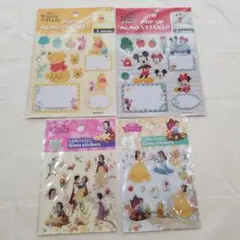 ディズニーポップアップメモステッカー　クリスタルシール　グラスステッカー