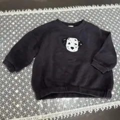 petit main 犬の顔刺繍 トレーナー 90cm