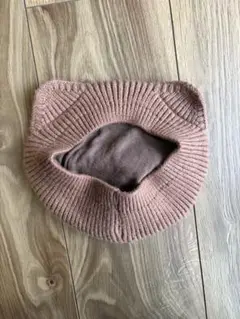 猫耳デザイン ニットベレー帽　新品未使用