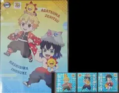 鬼滅の刃×コジマコラボ A4クリアファイル & ホログラムステッカー3枚 セット