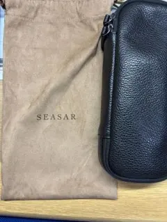 SEASAR OctFold ペンケース エンボスレザー ブラック - メルカリ