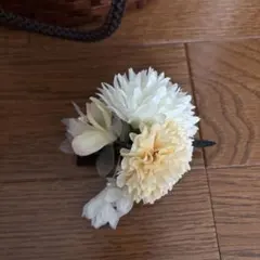 フラワーヘアクリップ パール付き