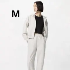 UNIQLO ドライスウェットフルジップパーカー ユニクロ ライトグレー 上