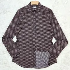 DOLCE & GABBANA 長袖シャツ ドレスシャツ 総柄 幾何学模様 L