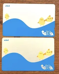 無記名　TOICA JR 交通系ICカード　2枚ぴよりん　Suica ICOCAのサムネイル