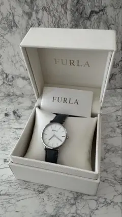 FURLA シルバー/ブルー アナログ腕時計