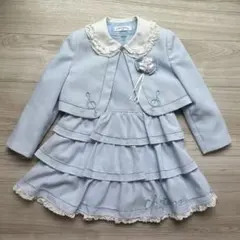 CHOPIN deux 水色 フリルドレス 120cm