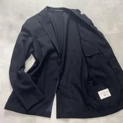 美品 ユナイテッドアローズ ecopet アンコンジャケット ネイビー 46 M