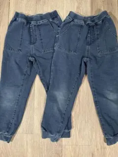 GU デニムパンツ　ジョガーパンツ　130