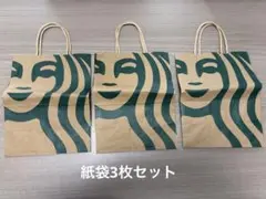 【新品未使用】スターバックスコーヒー 紙袋3枚セットのサムネイル