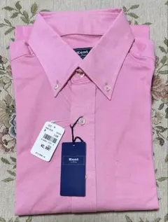 【新品】【Kent 】【ボタンダウン長袖シャツ】ピンク M 伸縮性あり！