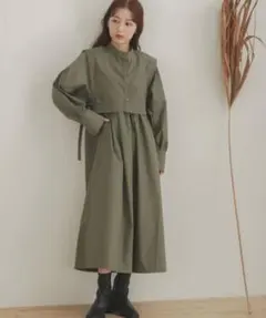 【美品】ワンピース SENSE OF PLACE オリーブ色