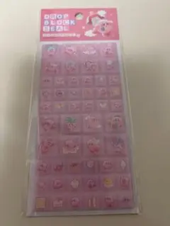 匿名配送　星のカービィ ドロップブロックシール タイルみたいなシール ピンク