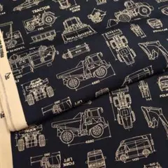 ゆみ様専用！ 働く車 オックス生地 黒★110×100cm