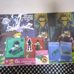 6 ヒロアカ 一番くじ ラバー クリアポスター ステッカー