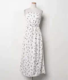 SNIDEL 花柄キャミワンピース ホワイト