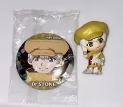 Dr.STONE 西園寺羽京　フィギュア　缶バッジ