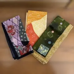 和柄ハンカチ3枚セット