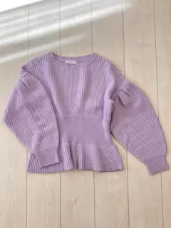 お値下げ　スピックアンドスパン　パープル　ニット