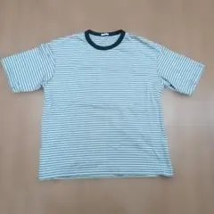 ボーダー Tシャツ ダークグリーン襟のサムネイル