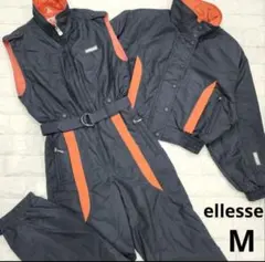 ellesse スキーウェアセット M ネイビー/オレンジ