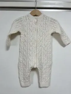 ZARA ケーブル編みロンパース 3-6ヶ月 ホワイト