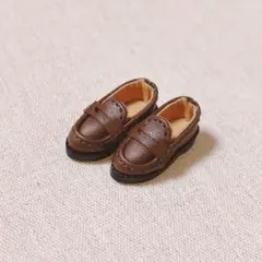 オビツ11 ローファー 靴 ブラウン 茶色 推し活 ねんどろいどどーる