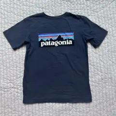 パタゴニア キッズ Tシャツ M ネイビー シンプル 定番 人気のサムネイル