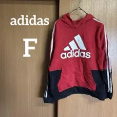 adidas【F】赤 黒 フード付きトレーナー スウェット パーカー カジュアル