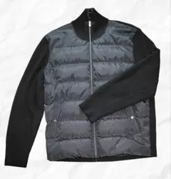 HERNO　ヘルノ　ハイブリッド　コンビ　ダウン　ニット　切替　52　黒