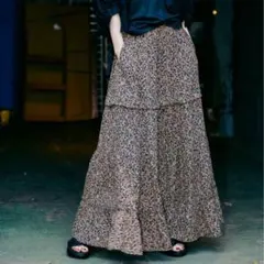ニコアンド 「MODE NORM CORE」プリントティアードマキシスカート
