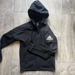 adidas フルジップフーディ ブラック S
