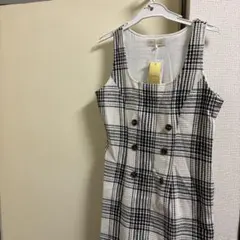 ノースリーブチェック柄ミニワンピース