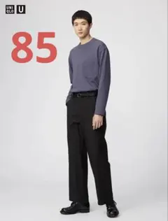 uniqlo u ユニクロu ワイドストレートパンツ ブラック 85