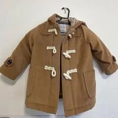 apres les cours ベージュ ダッフルコート フード付き　100